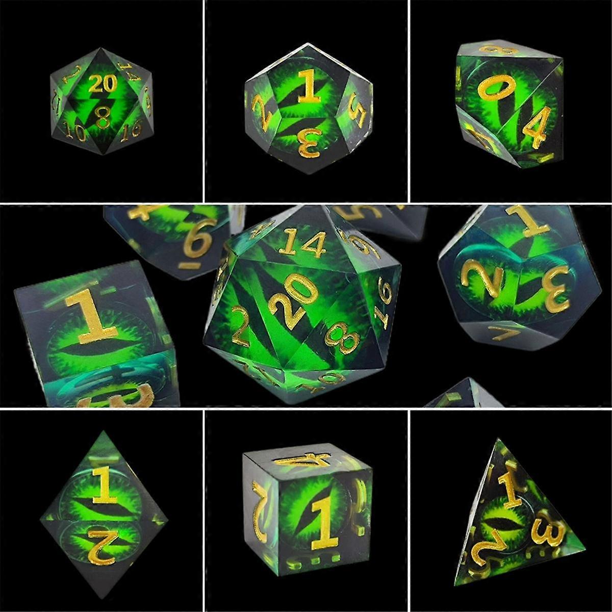 Resin Dragon Eye Dice Cthulhu Running Group Board Game DND Dragon Dungeon Blue