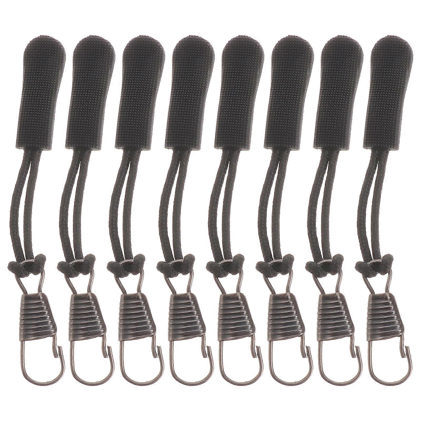 8Pcs Zipper Pull Clothes Replacement Zipper Tab Tags Cord Extension Fixer