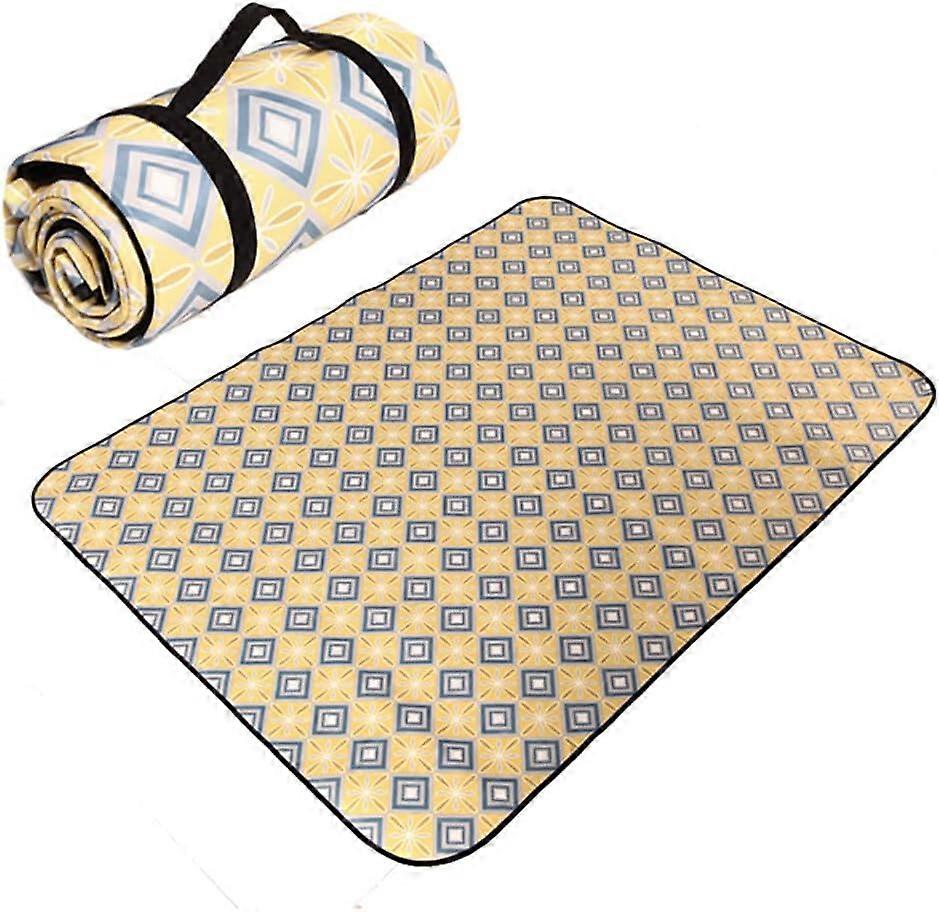 Ethnic Style Beach Blanket, Waterproof,with Carry Handle, Aluminium Sleeping Mat, Foam Matsstyle 1
