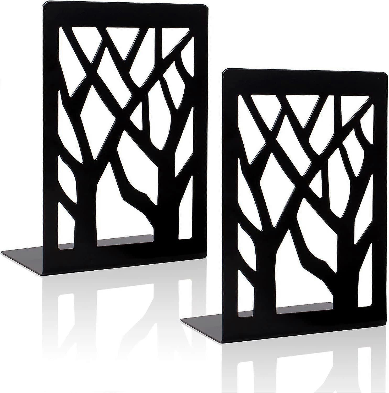 Metall bookends-tunga Black Bookend stöd (2st)