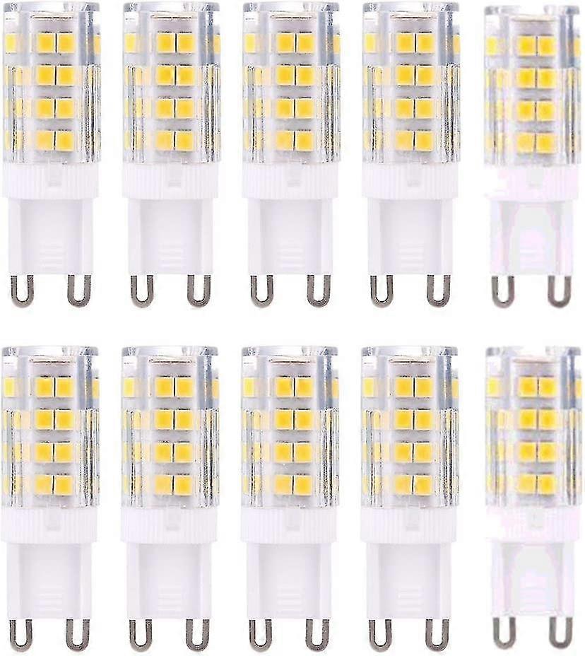 G9 LEDランプライト、ウォームホワイト3000k 5w G9 = 40wハロゲン電球420ルーメン;調光不可、10個[エネルギークラス+]