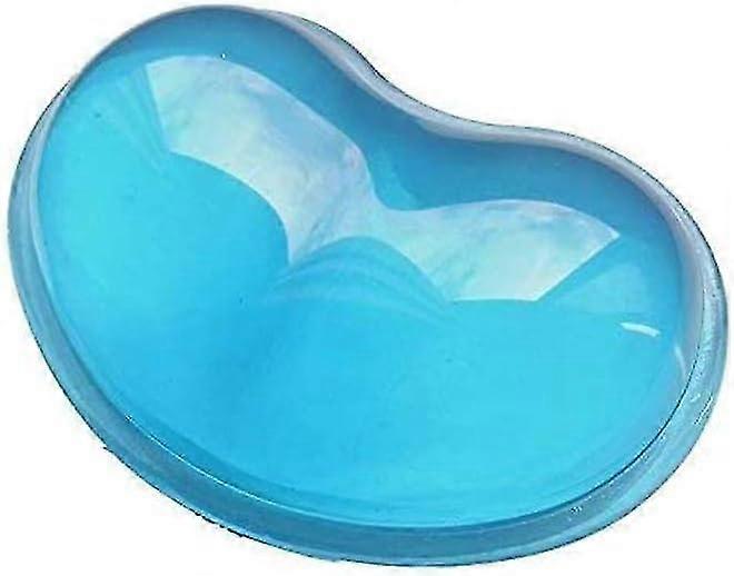 Silicone Gel Wrist Pad,rest Heart-shaped Translucence Ergonomic Mouse Pad Hand Pillow Effectively Wrist Fatigue Blue