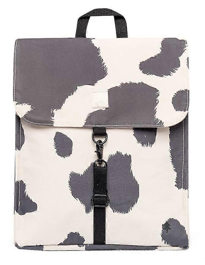 Lefrik Handy Mini Printed Cow Backpack - Cream/Grey