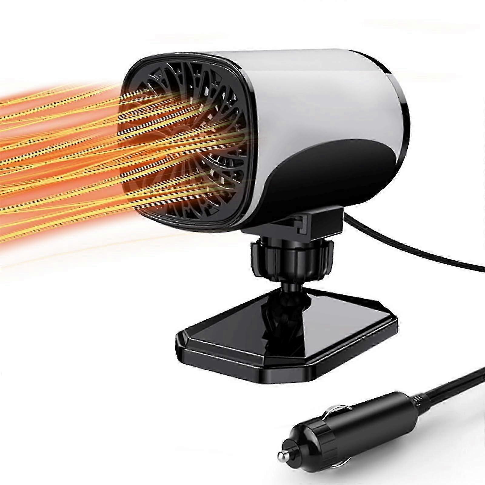 Car Heater, 12v 120w Portable Car Heater, 2 In 1 Car Heater, Heating And Cooling Fan With R Base