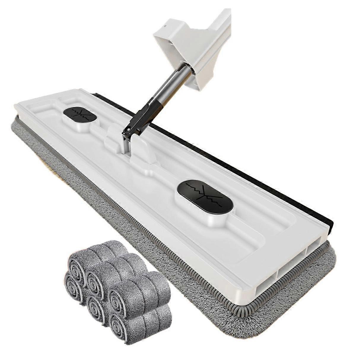 Gulvrengjøring mopp håndfri klemme mopper hjem rengjøring mikrofiber roterende mopp gulvvask broo
