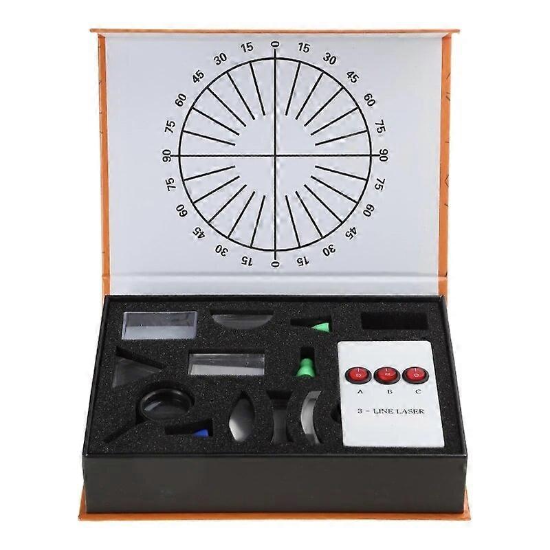 OOTDTY Optical Equipments Experiments Concave Convex Lens Prism Set Physical Optical Kit Laboratory Equipment Drop Ship