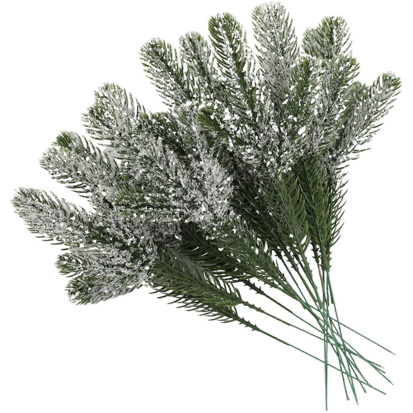 24pcs Artificial Pine Needles Branch Realistic Looking Fake Pine Needles for Christmas Home Ornament