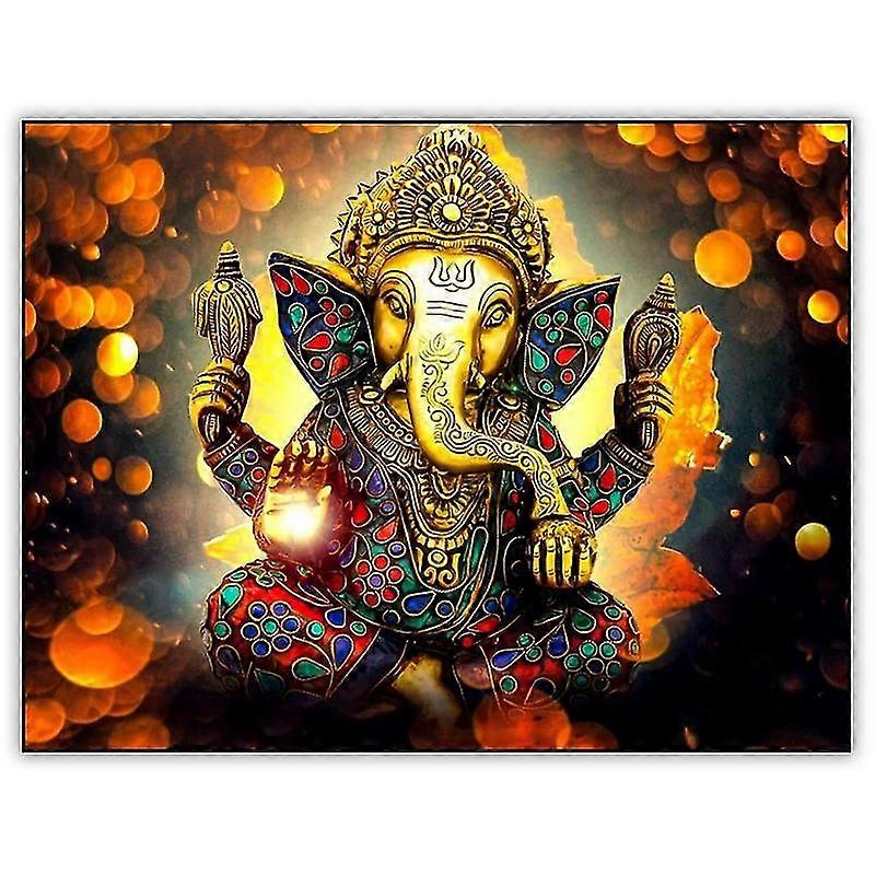 الهندي غانيش الجدار الفن 5D دي الماس اللوحة الكاملة الحفر كريستال الفسيفساء الماس Paiting التطريز الملحقات