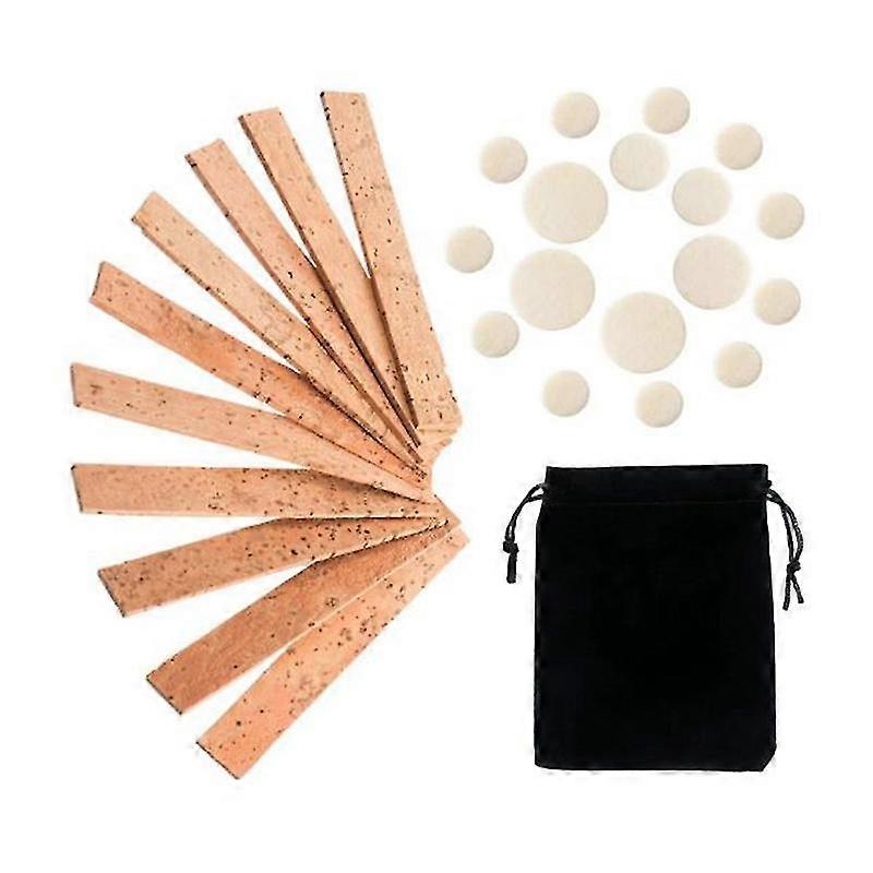 27 Pcs Clarinet Instrument Accessory Replacement Kit, Include 10 Neck Connection Cork and 17 Woodwi