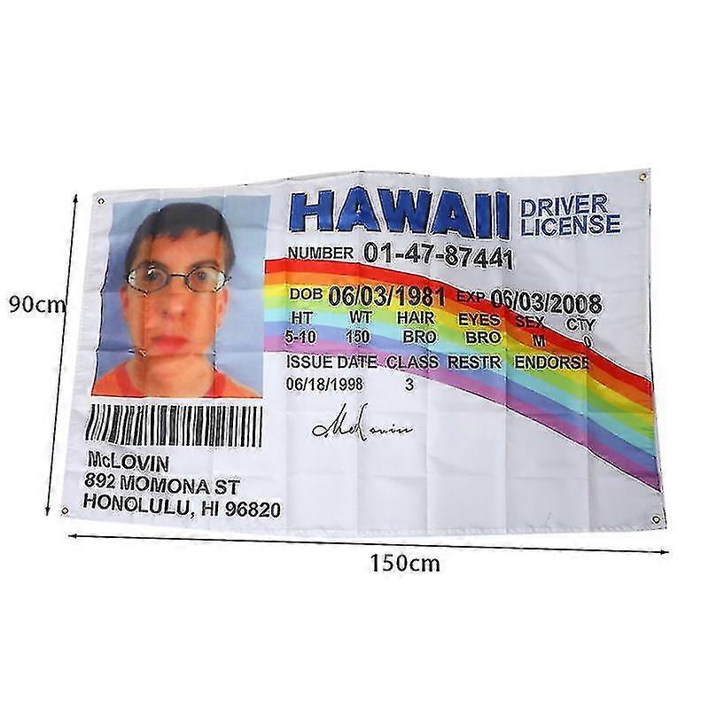 Polyester 90x150cm 3x5 Ft Mclovin Flag Id Driver License Flag Tw