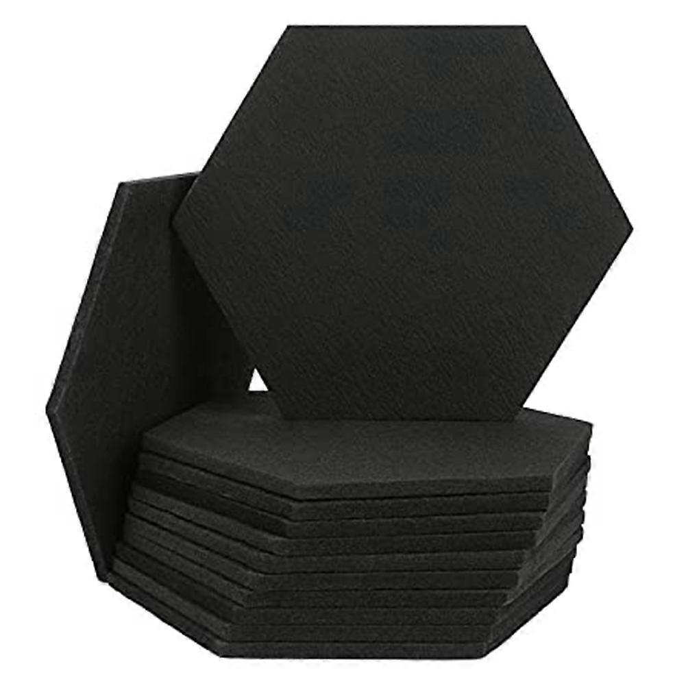 12 Pcs Polyester Fiber Sound-Absorbing Panel Hexagonal Sound-Absorbing Material for Sound Insulatio