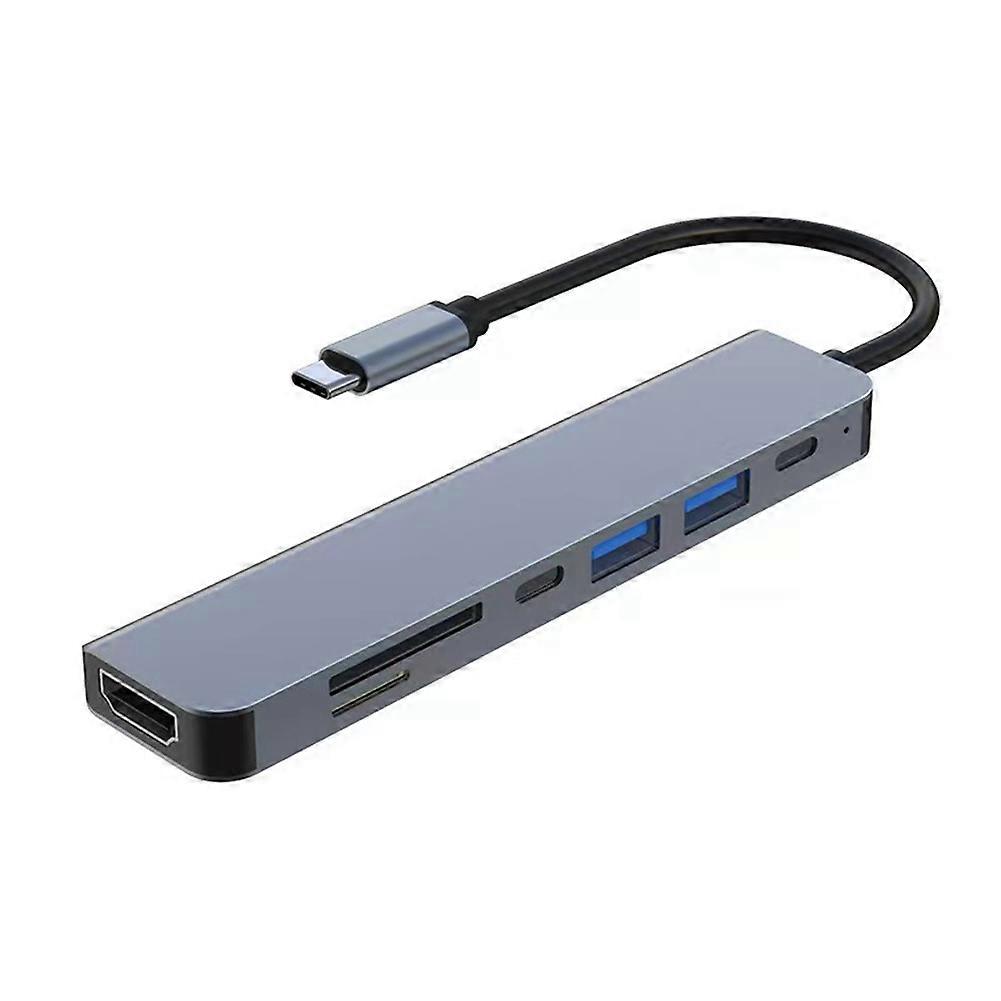 USB Docking Station , 7-In-1 Hub, with PD100W, SD/TF, -Compatible, 4 USB Multi-Port Adapter, for La