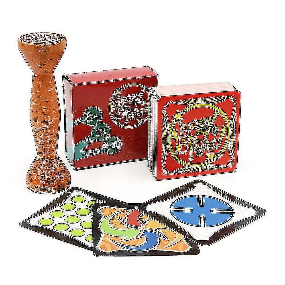 Jungle Board Game Brown Wood Token Run Fast Pair Forest Speed For Friend Family Party Fun Cards Game