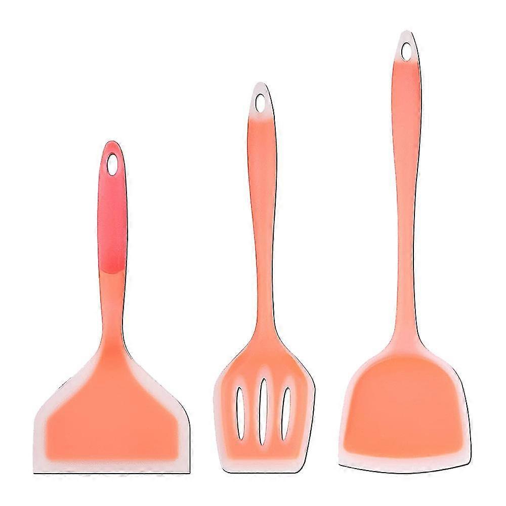 3 Pcs Spatulas for Nonstick Cookware,Silicone ,Slotted Spatula&Fish Spatula,Spatula for Egg,Pancake,Steak