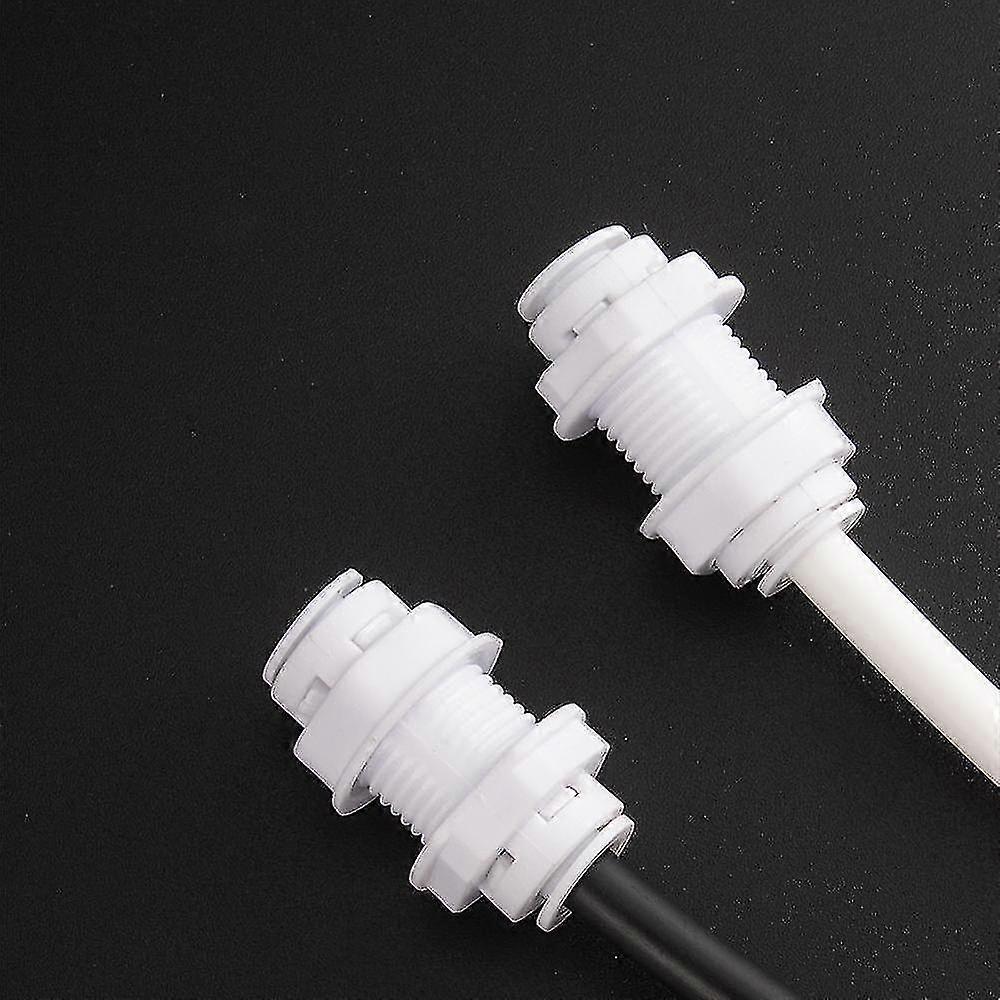 1/4 Quick Access Bulkhead Connector 6.35mm Od Tube Water Connectors Reverse Osmosis System Straight Quick Coupling 5 Pcs
