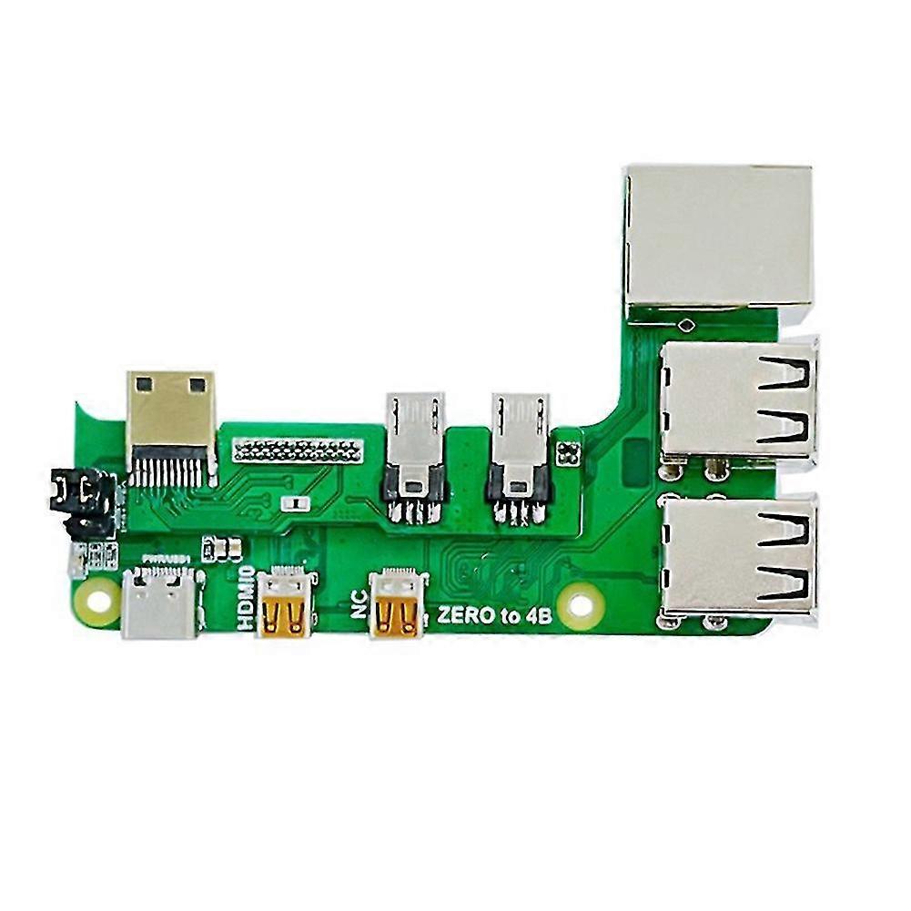 For Zero 2w To 4b Interface Adapter Zero To Pi3/pi4 Expansion Board Zero Pi0 Usb Hub Rj45 Hat