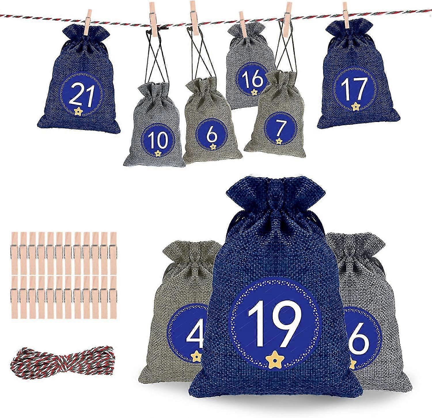Advent Calendar 2021, Christmas Advent Calendars 24 Pcs, Christmas Countdown Empty Advent Calendar To Fill
