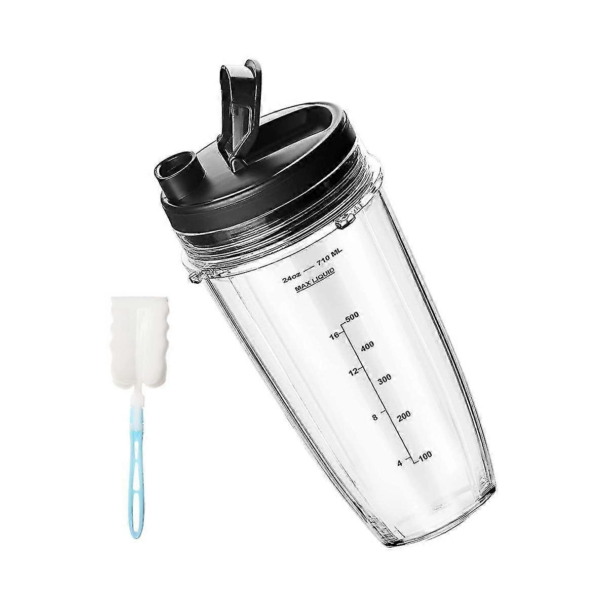 Blender 24oz Blender Cup With Seal Lid And Cleaning Brush Compatible For Ninja Blender Auto Iq