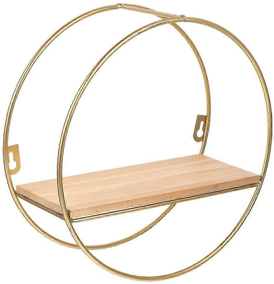 Gold Floating Wall Shelf For Home Office