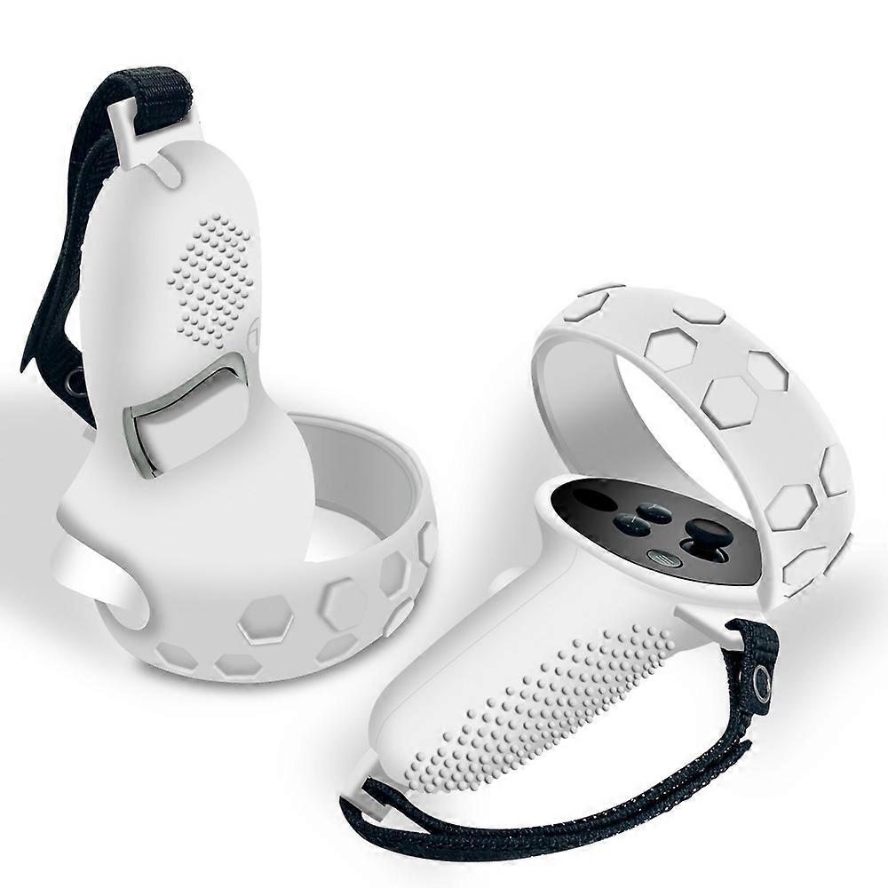 Controller Grips Compatible with Oculus/Meta Quest 2 Accessories, Silicone Non-Slip Handle Cover, Adjustable Soft Handband, Signal, Knuckle Belt Prote