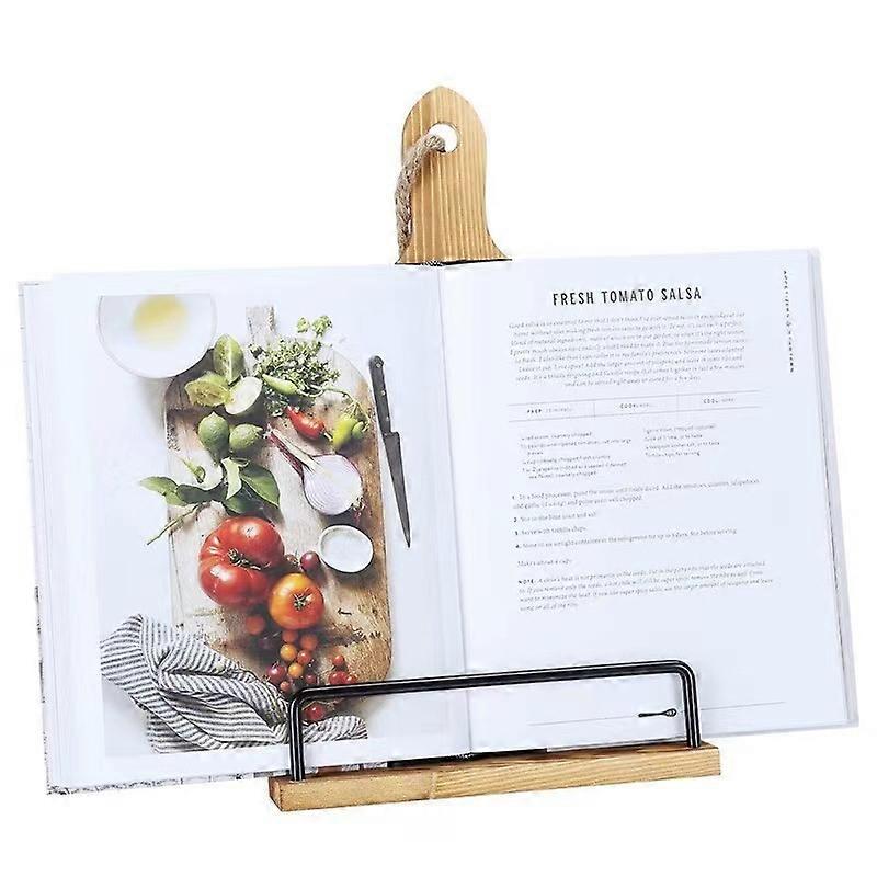 Simple Wooden Recipe Rack Wooden Shelf Table Shelf Adjustable Height