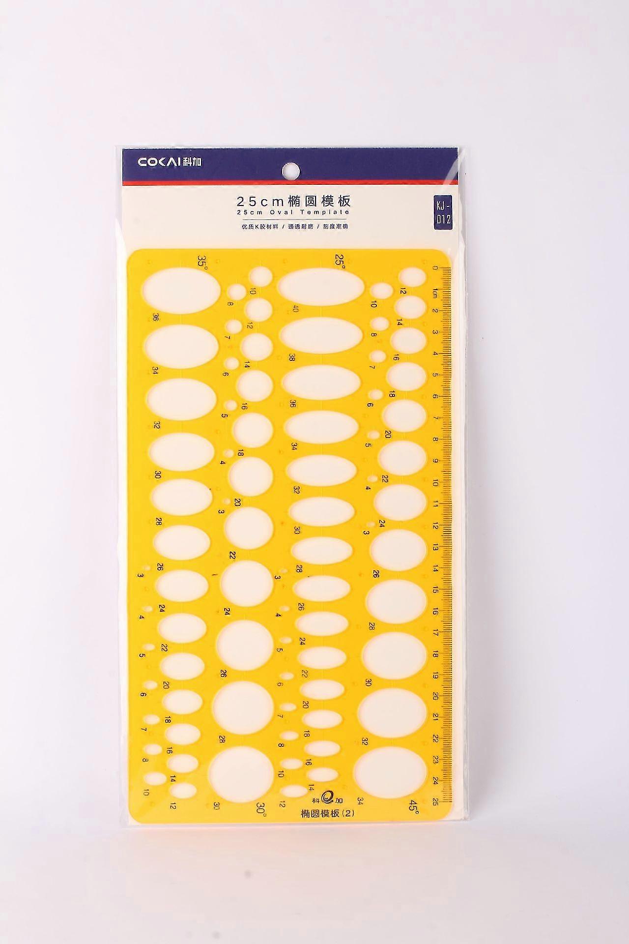 2pcs Oval Templates Measuring Templates Rulers Digital Drawing Ellipse Isometric Oval Geometry Math Stencil