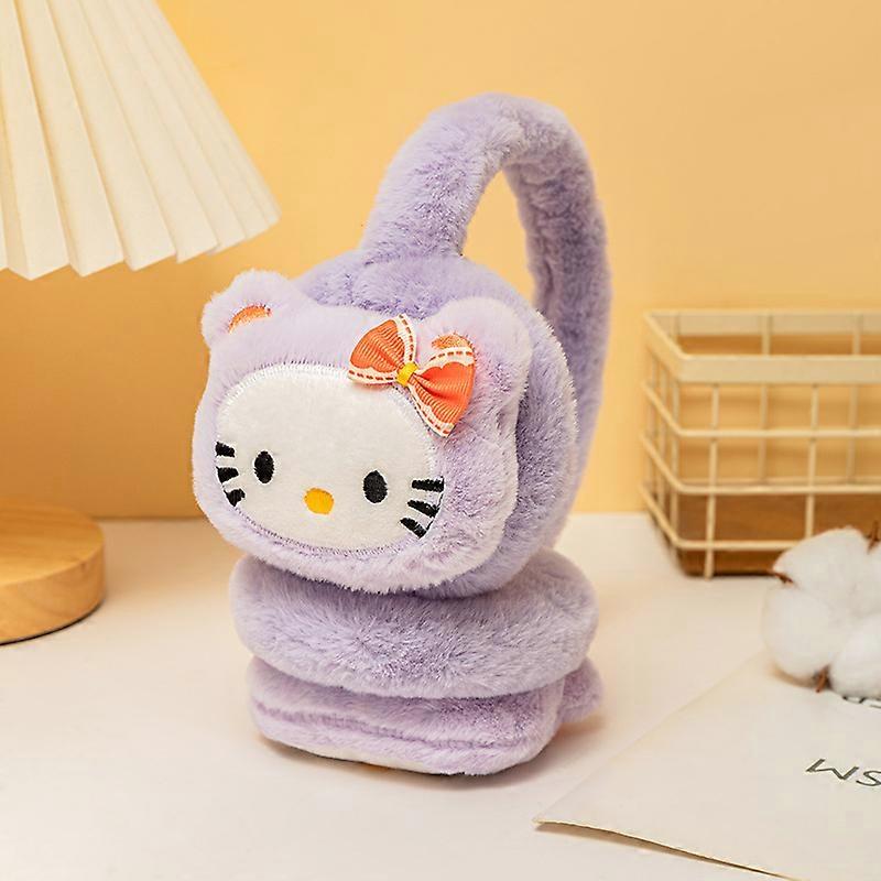 Paarse kinder oorkappen winter