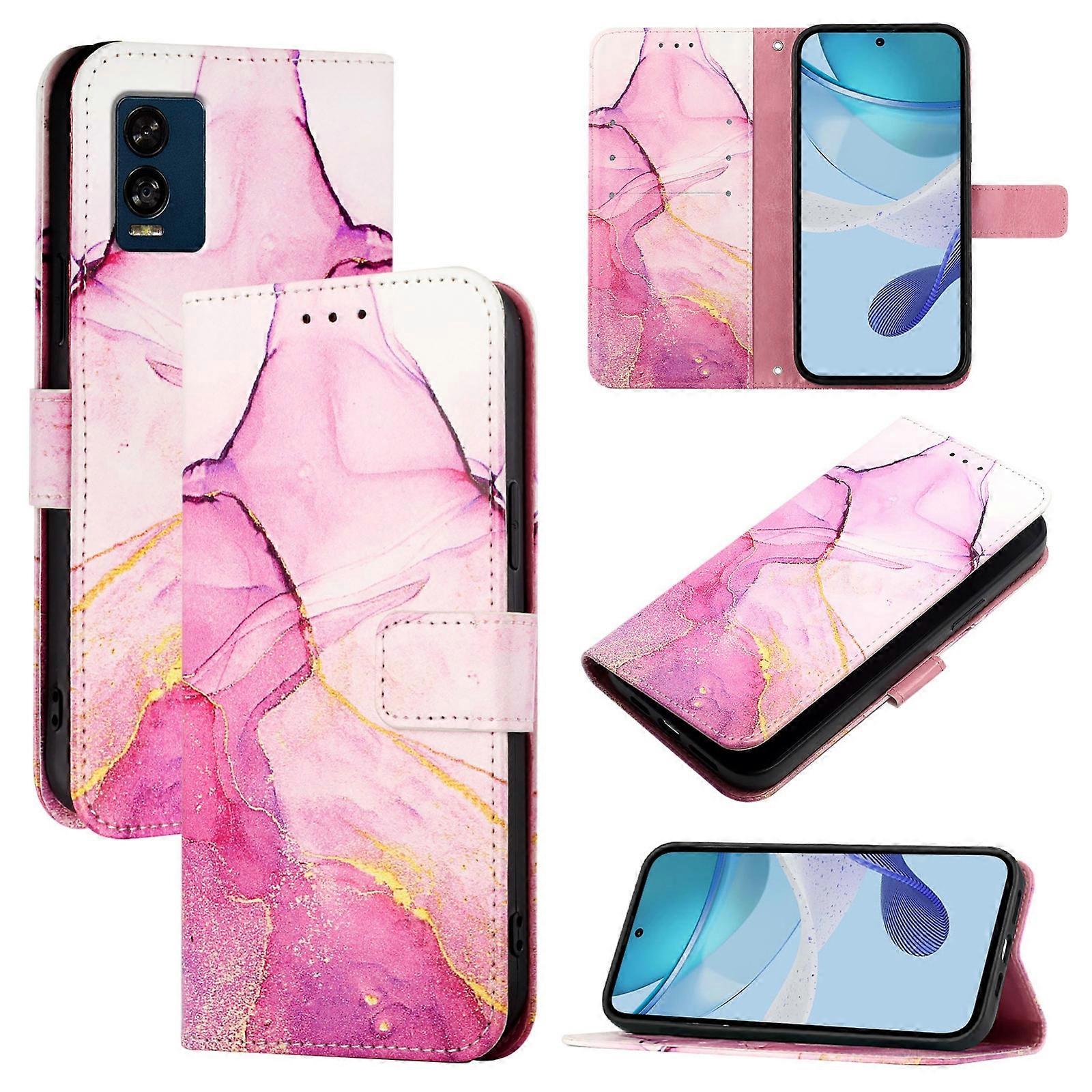 Marble Leather Phone Case For BLU View Speed 5G