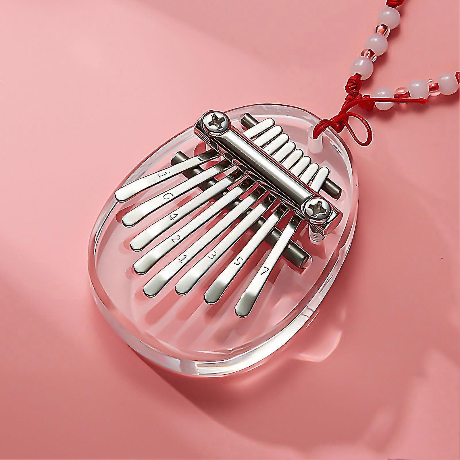 8 Tone Kalimba Thumb Piano - Mini Crystal Acrylic Instrument with Sling - Innovative Outdoor Leisure Accessories - Perfect Children's Gift