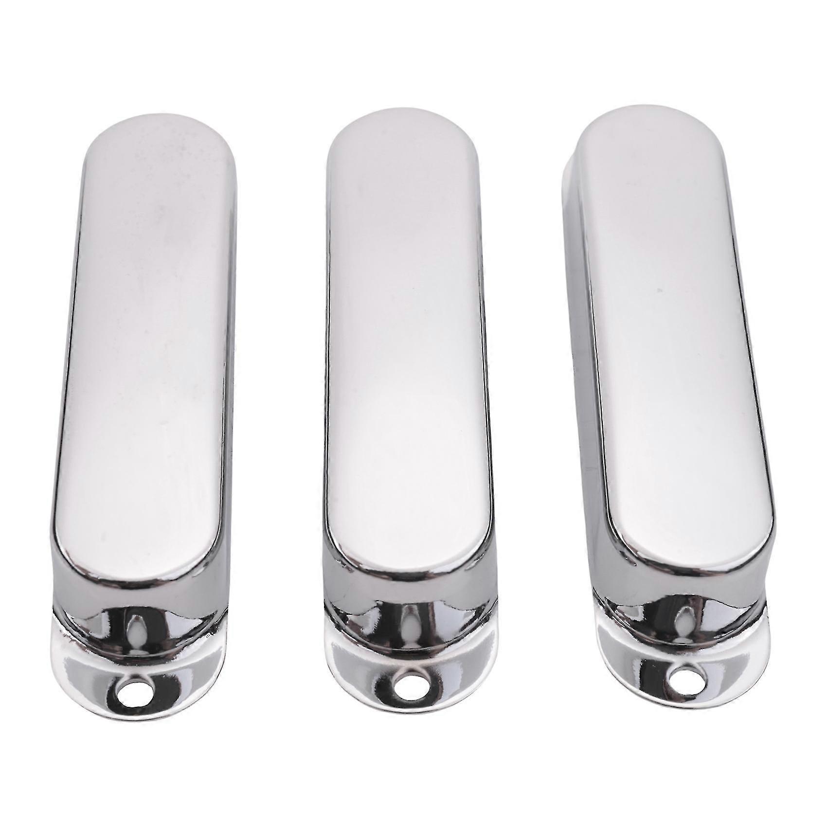 3 pezzi di coperture per chitarra Strat sigillate in metallo cromato, 3 coperture chiuse per bobina singola