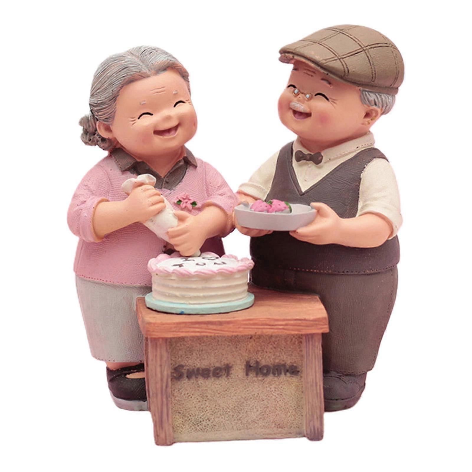 Resin Elderly Couple Home Decor, Wedding Anniversary Gift