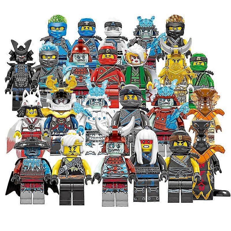 Ensemble de 24 Pcs Ninjago Mini Figures Kai Jay Sensei Wu Master Building Blocks Jouets