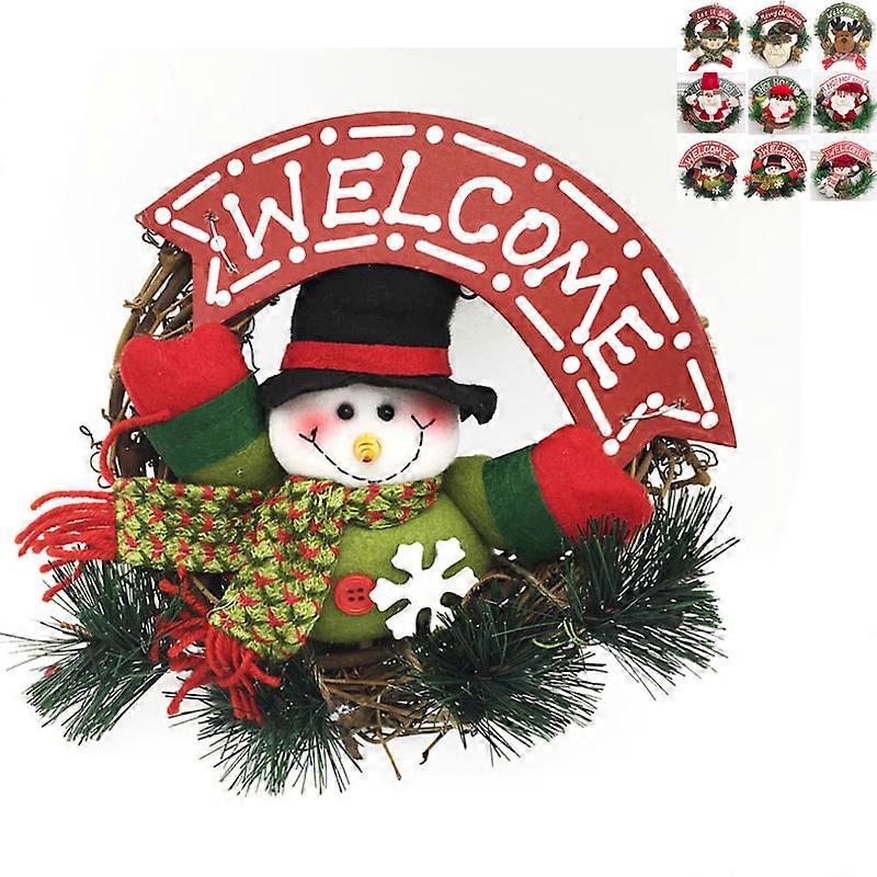 Mini Noel Çelenk Dekor Duvar Kapısı Asılı Süs Çelenk Xmas Parti Dekor