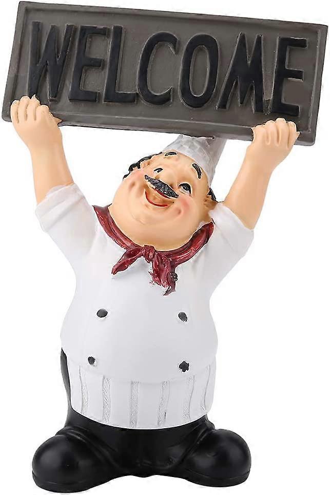 Chef Άγαλμα Cafe Διακόσμηση Resin Χαριτωμένο Μικροσκοπικό Άγαλμα Εστιατόριο Άγαλμα Εστιατόριο Resin Χαριτωμένο Σεφ Μικροσκοπικό Άγαλμα Στολίδια Καλώς ήλθατε Πίνακας Διακόσμηση