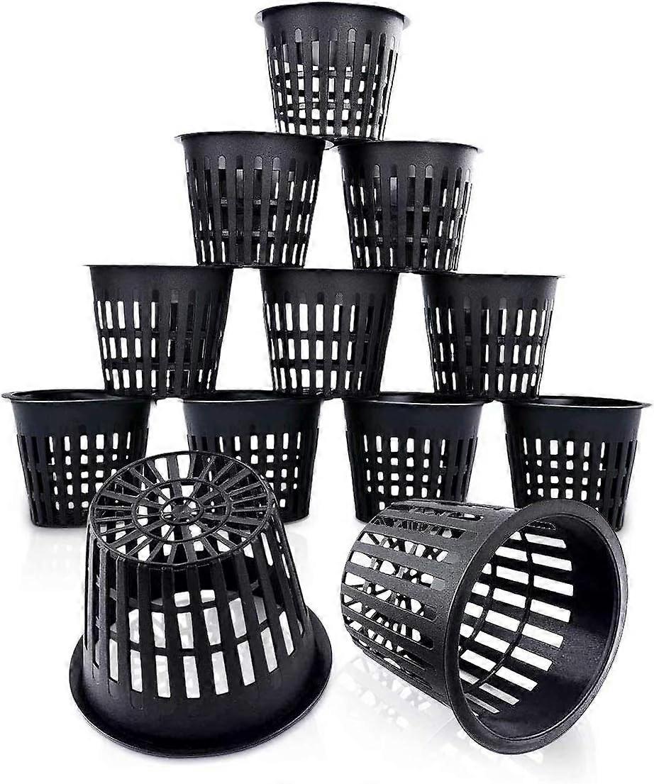 Hydroponic baskets (12 pieces, black)