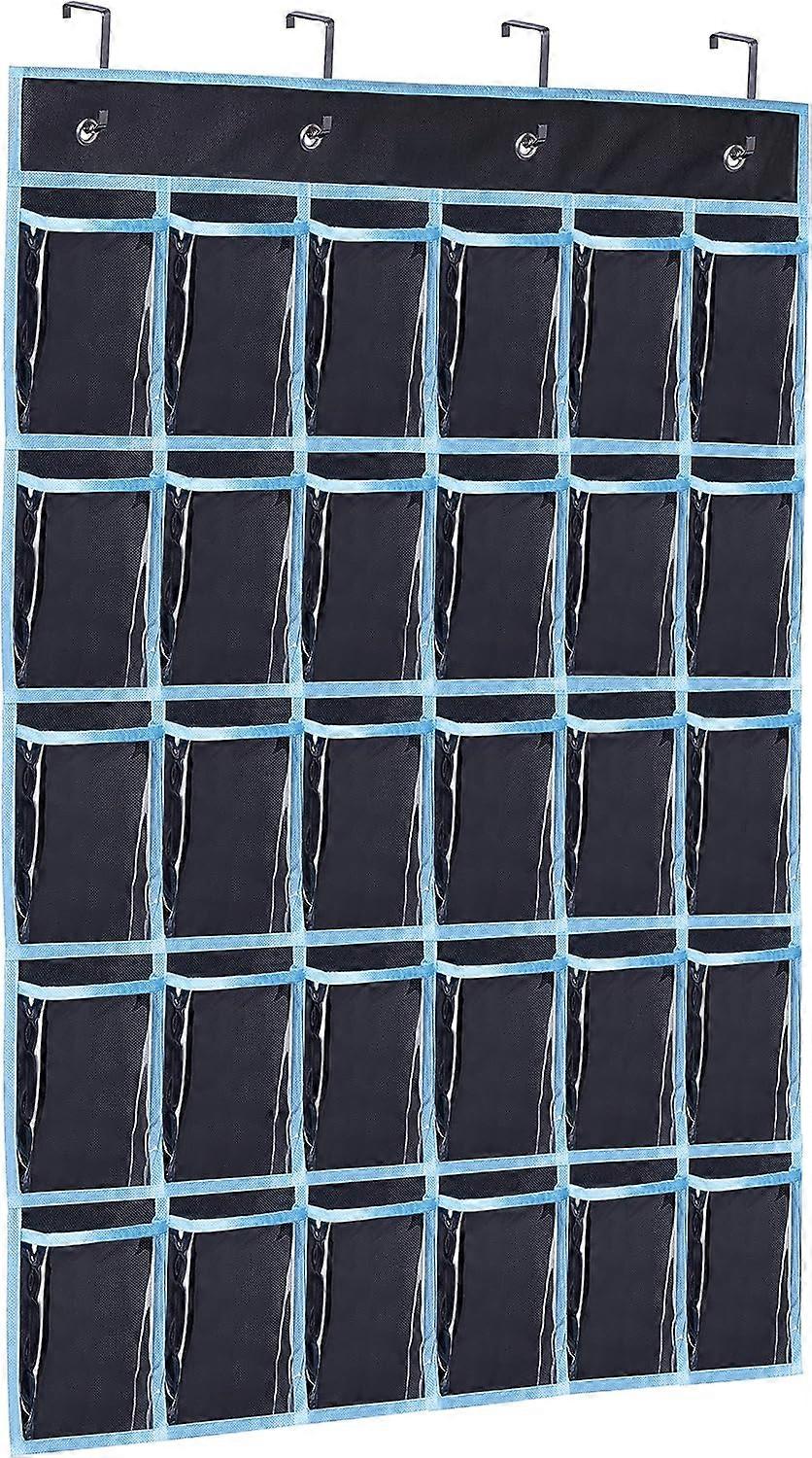 Cell Phones Calculator Holder, Classroom Pocket Chart for Cellphone with 30 Clear Pockets