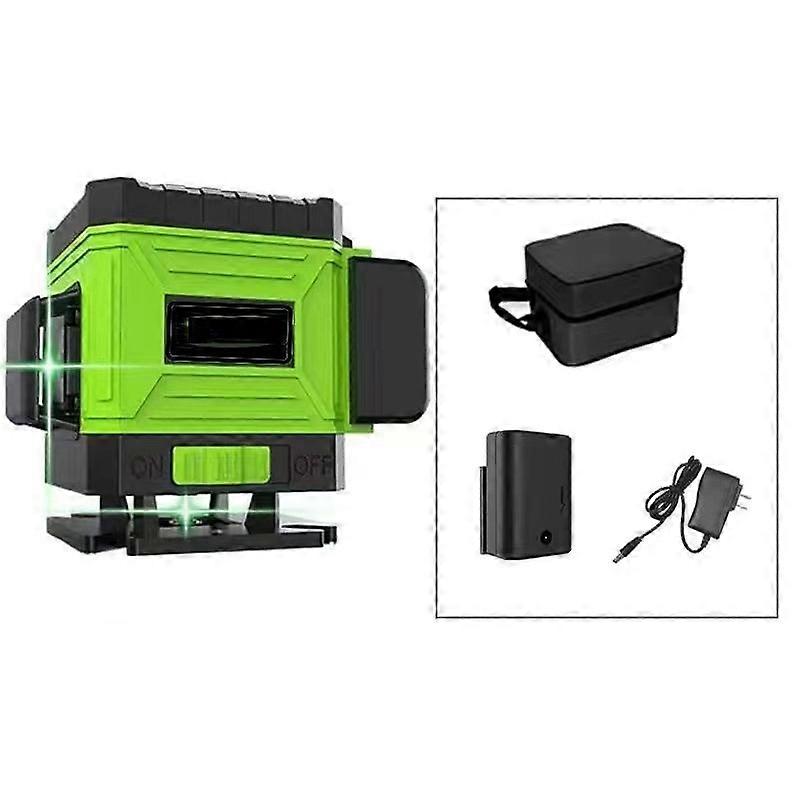 3D 8 Line Green Light Laser Level With Wall Bracket 360 Degree Self Leveling Laser,100% New