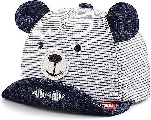 Cute Bear Baby Cap Spring Summer Child Hat Cotton Sun Cap Boy Girl 3-18 Months