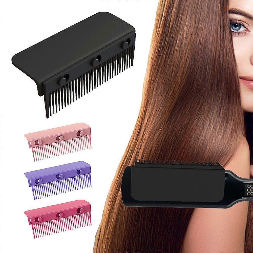Flat Iron Comb Attachment with Clip Professional Hairdressing Tools for Hair Styling