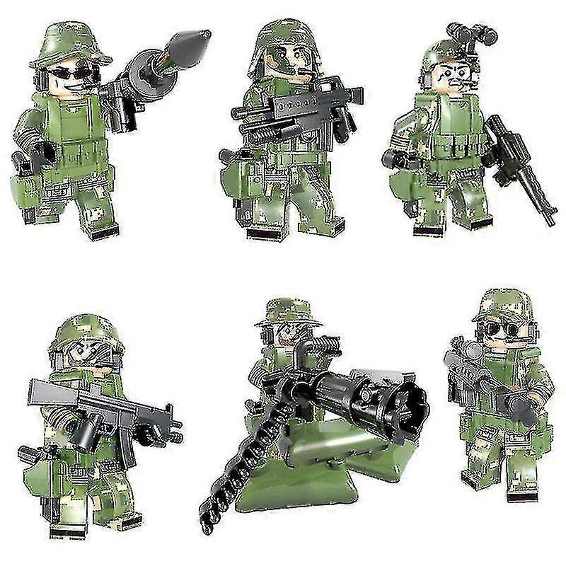 Building Blocks Action Bricks Military Commandos Wwii Army Soldiers Marine Corps Bricks Toys