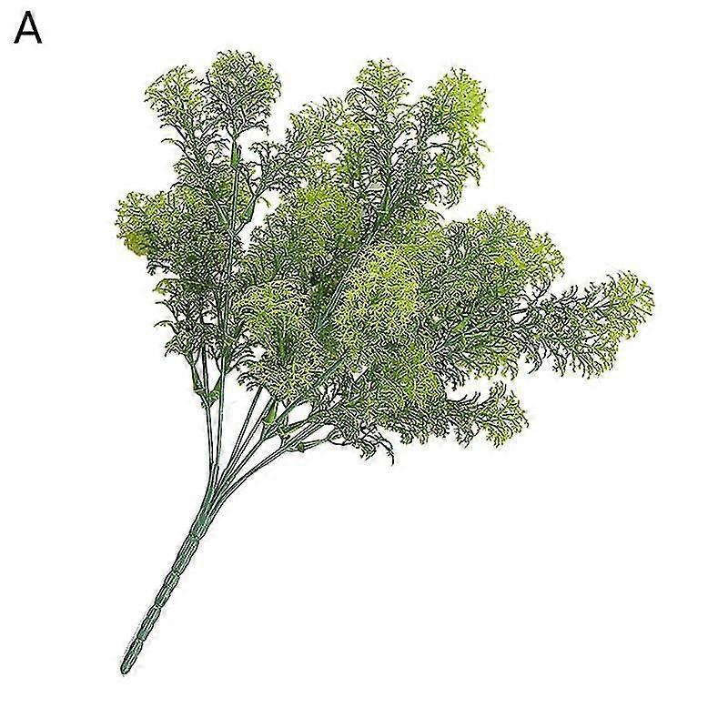 Artificial Leaves Decorative Realistic Appearance Plastic Lush Faux Floral Greenery Branch for Home