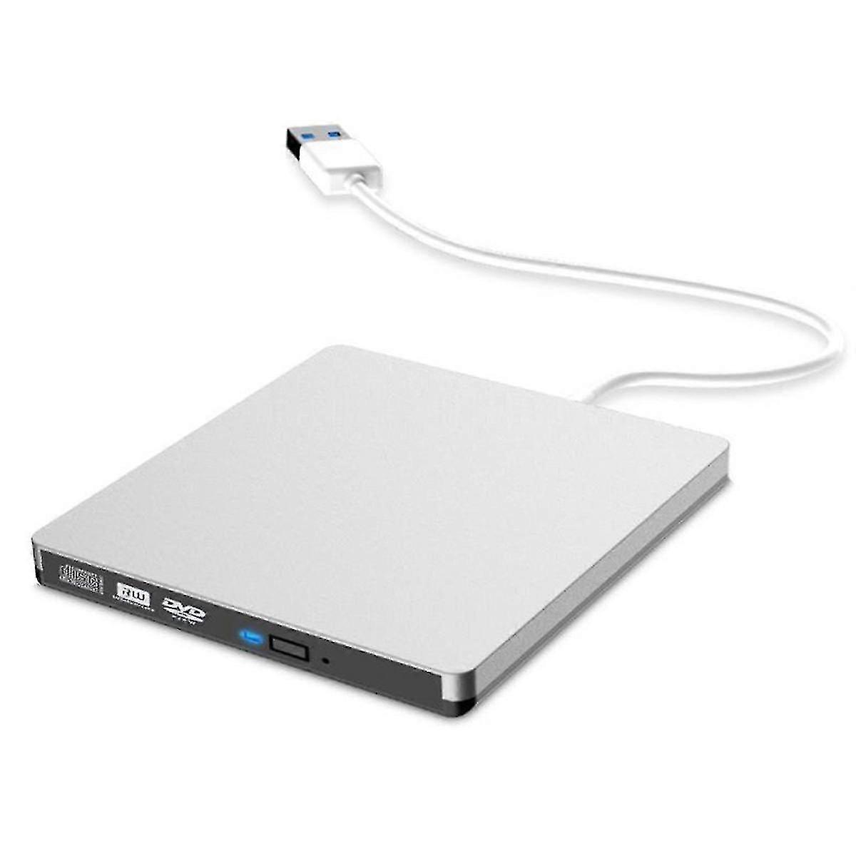 Usb3.0 External Cd Player 12.7mm Tray Type Ultra Slim Dvd-rw Optical Drive Recorder For Computer Laptop Pc(silver)