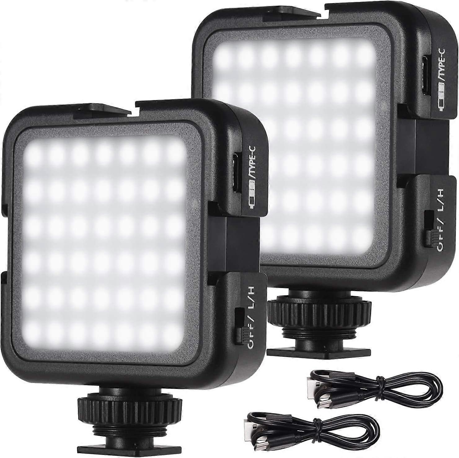 42 LED Video Light Rechargeable, 2-Brightness Fill Light for DSLR Camera