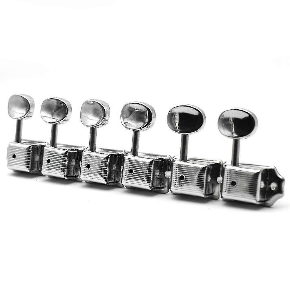 6 In-Line Semi-Closed Guitar Locking Tuners Tuning Pegs Machines Heads Set for ST TL Electric Guitar