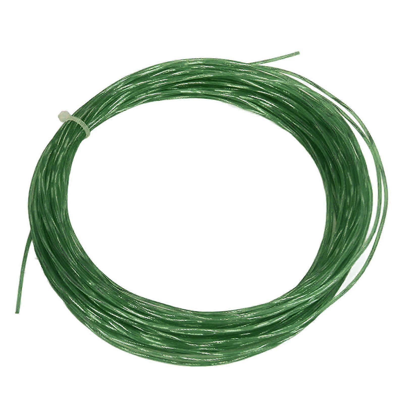 Tennis Racquet String Replacement 12.2m Elastic Nylon Titanium Green 1.30mm