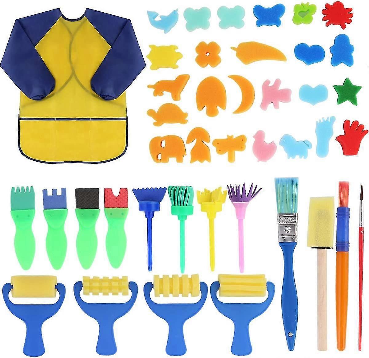 42pcs Mal-Kits für Kinder Frühes Lernen Kinder Paint Set Schwamm Malen