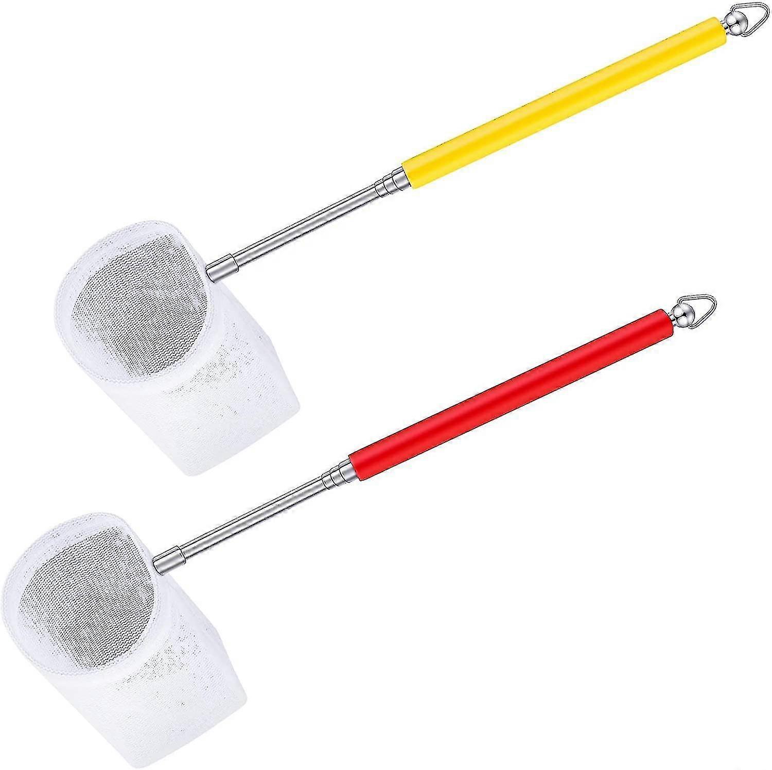2 Pieces Fish Tank Shrimp Net Extendable Handle Shrimp Net Aquarium Stainless Steel Small Fishi