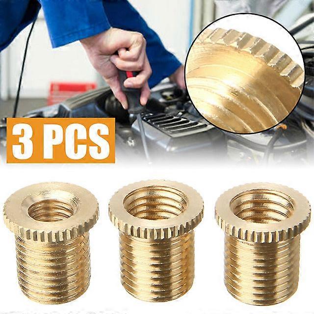 3pcs Car Auto Insert Shift Knob Thread Adapters Knob Nut Shift Thread  Aluminum Alloy Gear Screw Insert Kit Interior