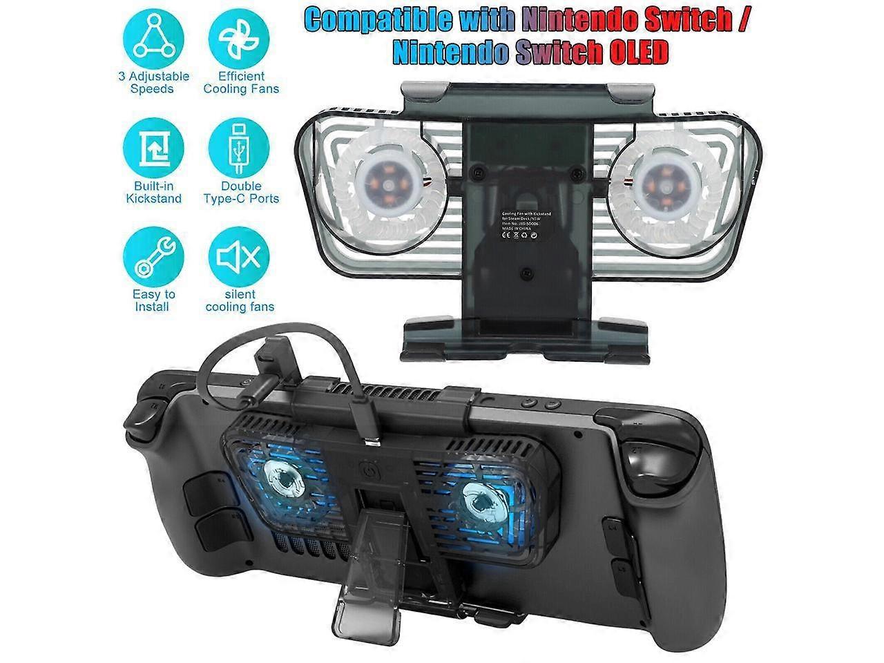 Cooling Fans for Steam Deck/Nintendo Switch OLED Console Cooler Stand Portable