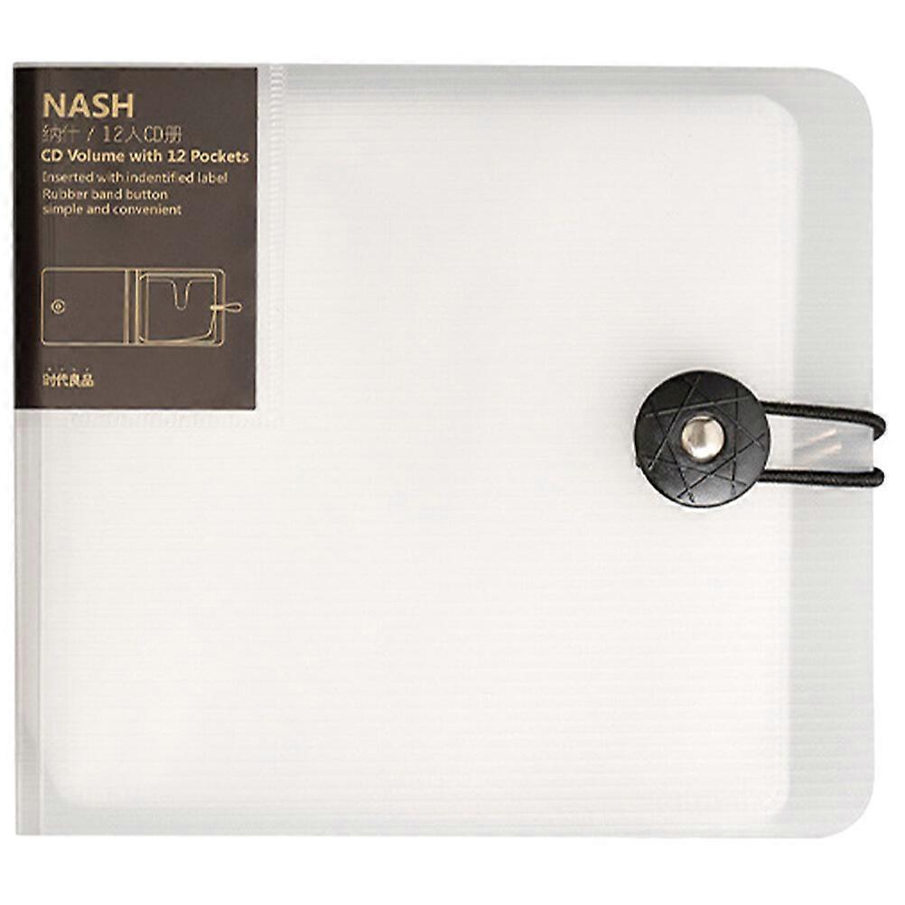 CD Case Binder 12-Capacity CD Storage Book CD Storage Container CD Organizer